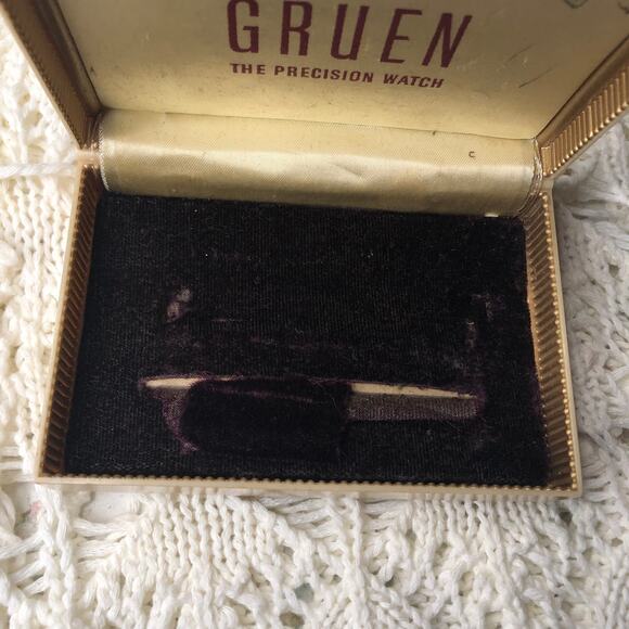Vintage Gruen Plastic Original Wrist Watch Display Storage Box Case - Picture 14 of 14